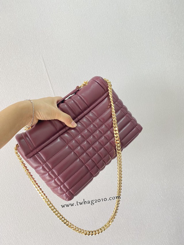 Burberry專門店新款羔羊皮Thomas專屬標識女包 巴寶莉手提單肩斜挎鏈條包 yxb1354
